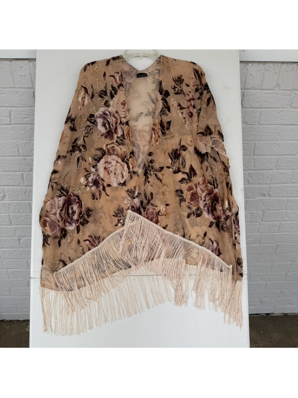 Floral Fringe Boho Kimono/Vest Women's